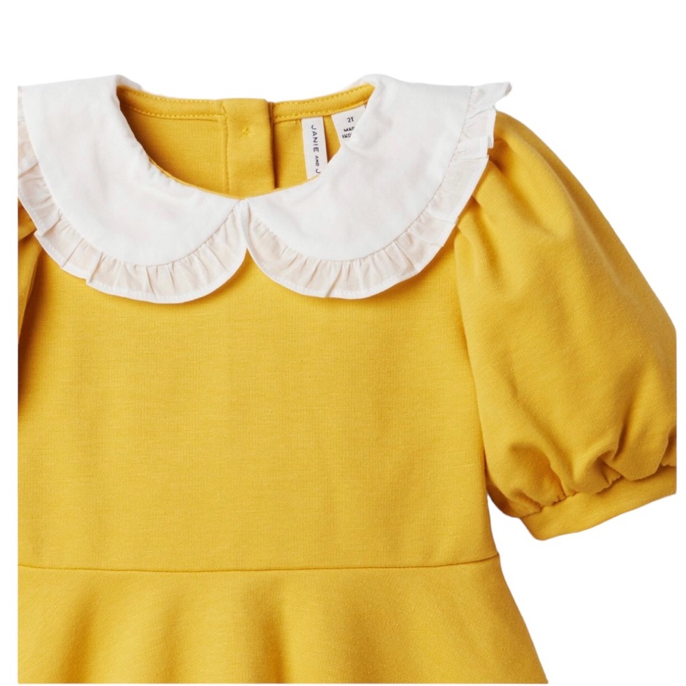 Janie & Jack Mustard Yellow Dress size 12 - Picture 2 of 12